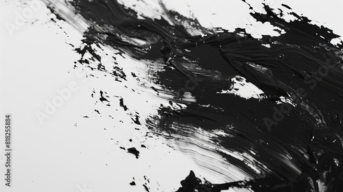 abstract black paint traces on white paper texture slow motion macro shot 4k background video