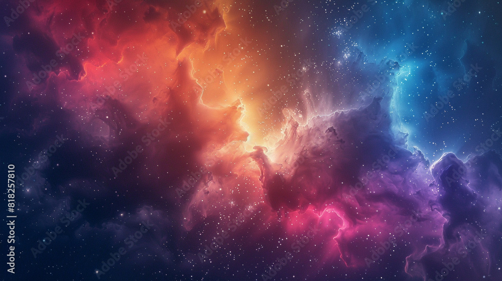 Fototapeta premium Exploring the Colorful Cosmos Delving into Space -Galaxies - Clouds and Nebulas