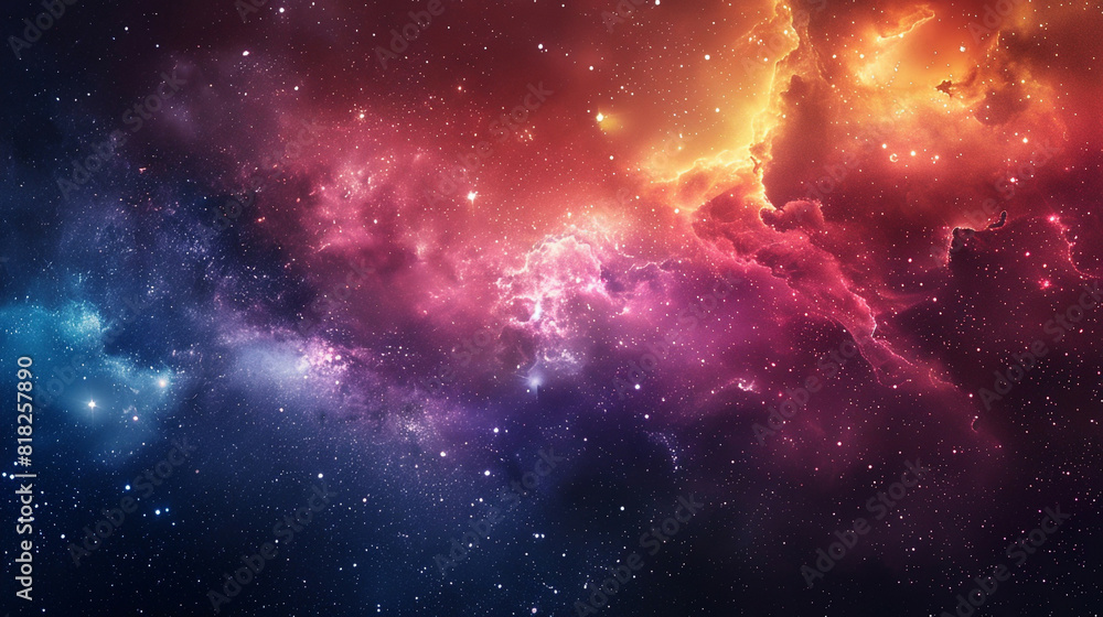 Fototapeta premium Exploring the Colorful Cosmos Delving into Space -Galaxies - Clouds and Nebulas