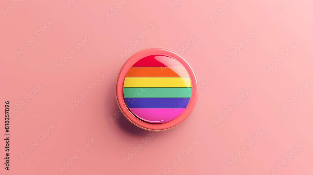 pride badge flat design side view accessory animation Tetradic color scheme pride badge flat design side view accessory animation Tetradic color scheme