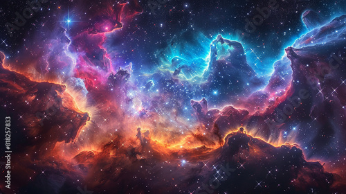 Exploring the Colorful Cosmos Delving into Space -Galaxies - Clouds and Nebulas