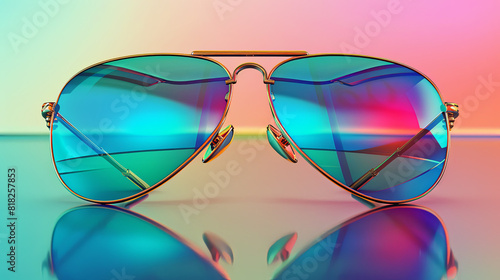 The colorful photo captures intricate details in a photorealistic style, making it a beautiful sight.