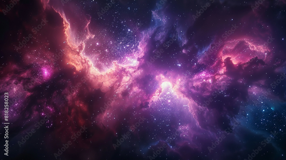 Fototapeta premium Exploring the Colorful Cosmos Delving into Space -Galaxies - Clouds and Nebulas