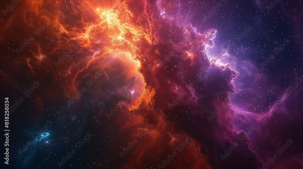 Fototapeta premium Exploring the Colorful Cosmos Delving into Space -Galaxies - Clouds and Nebulas