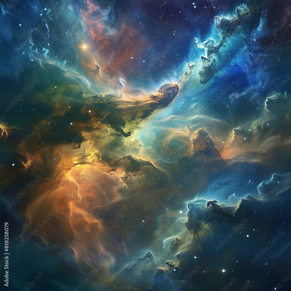 Exploring the Colorful Cosmos Delving into Space -Galaxies - Clouds and Nebulas