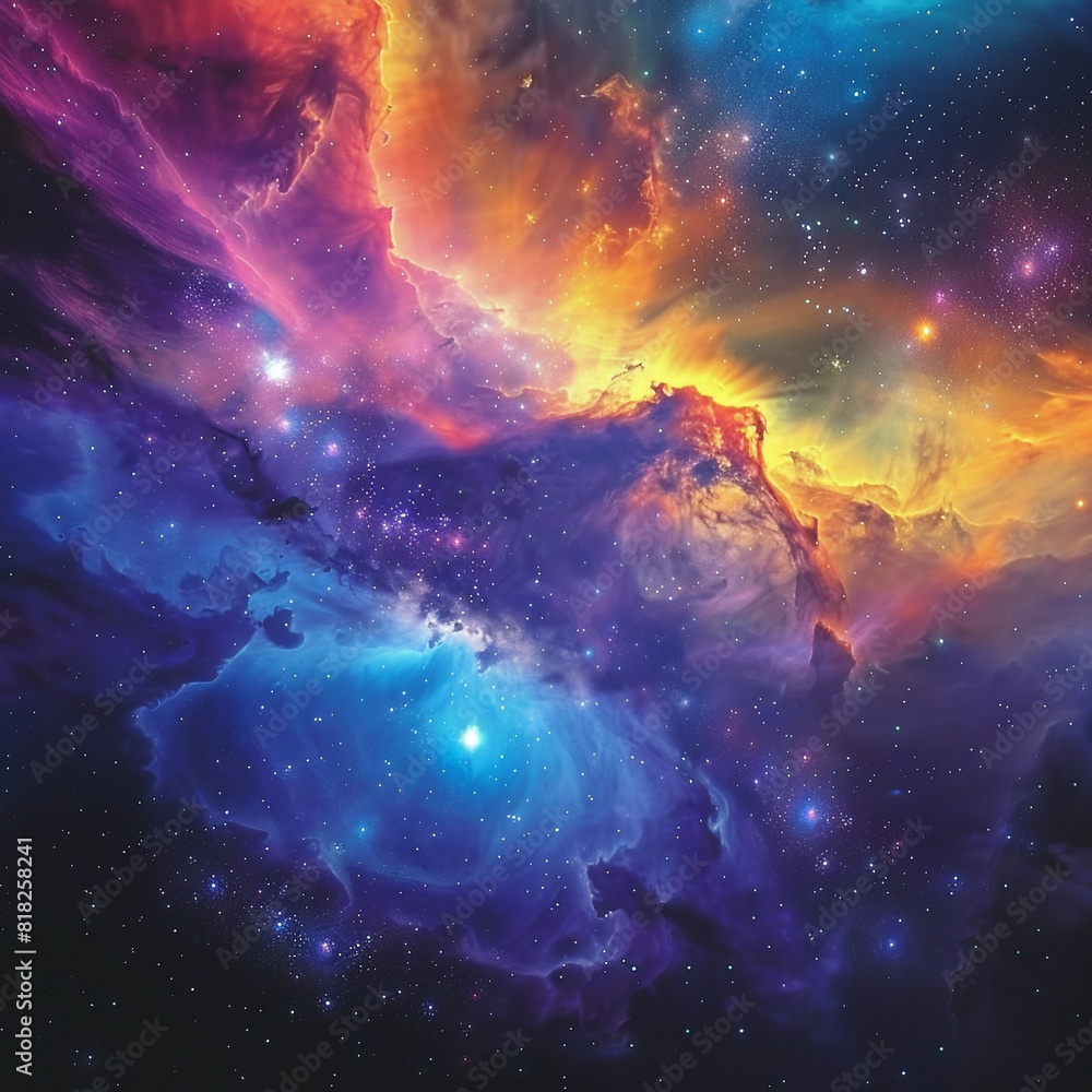 Fototapeta premium Exploring the Colorful Cosmos Delving into Space -Galaxies - Clouds and Nebulas