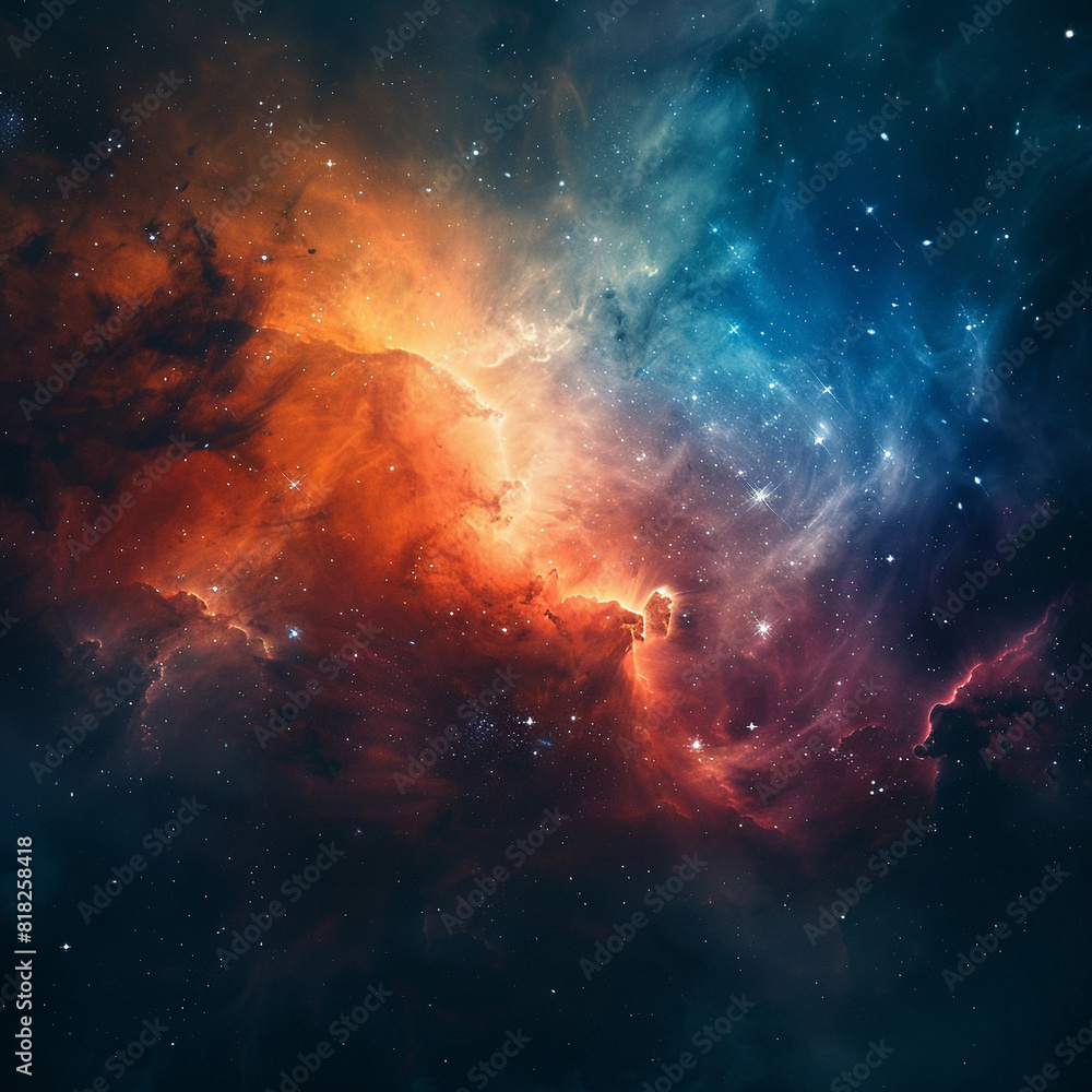 Fototapeta premium Exploring the Colorful Cosmos Delving into Space -Galaxies - Clouds and Nebulas