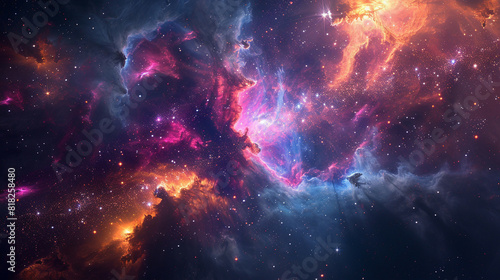 Exploring the Colorful Cosmos Delving into Space -Galaxies - Clouds and Nebulas