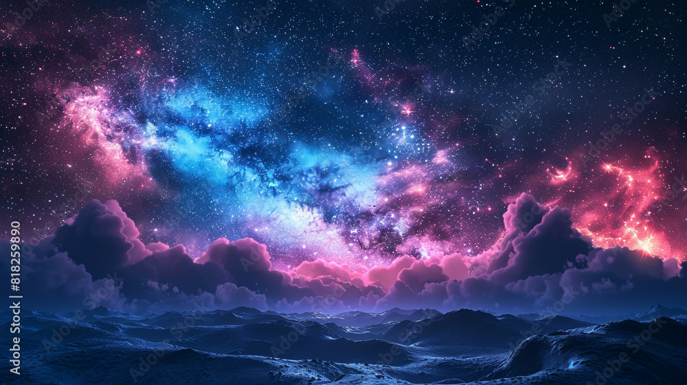 Fantasy Starry Night Sky in Blue and Purple A Magical Journey Through Celestial Colors and Dreamlike Landscapes Fantasy Starry Night Sky in Blue and Purple A Magical Journey Through Celestial Colors and Dreamlike Landscapes
