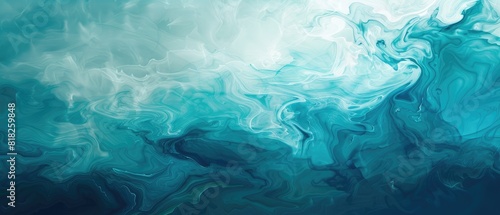 Wallpaper Mural aqua marine very dark blue and pale turquoise colors horizontal artistic colorful abstract wave background as texture background Torontodigital.ca