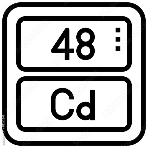 CADMIUM,periodic table,chemistry,science,element.svg