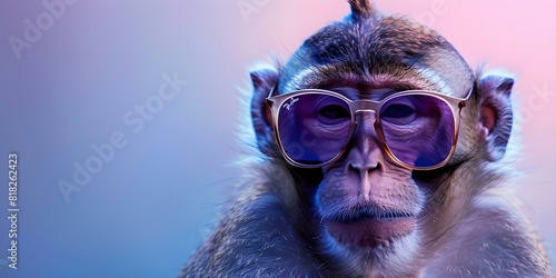 Adding Humor and Playfulness to Projects with a Monkey Wearing Sunglasses. Concept Humor, Playfulness, Monkey, Sunglasses, Projects