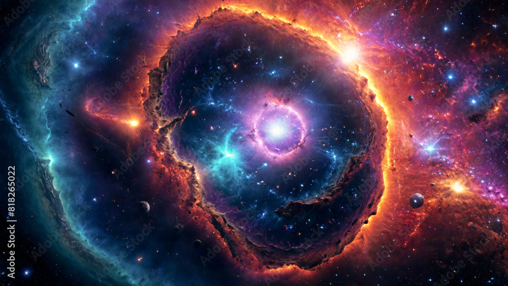 Obraz premium A breathtaking space nebula galaxy