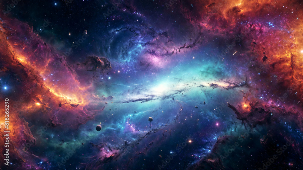 Obraz premium A breathtaking space nebula galaxy