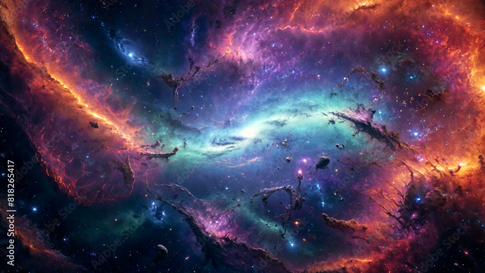 Fototapeta premium A breathtaking space nebula galaxy