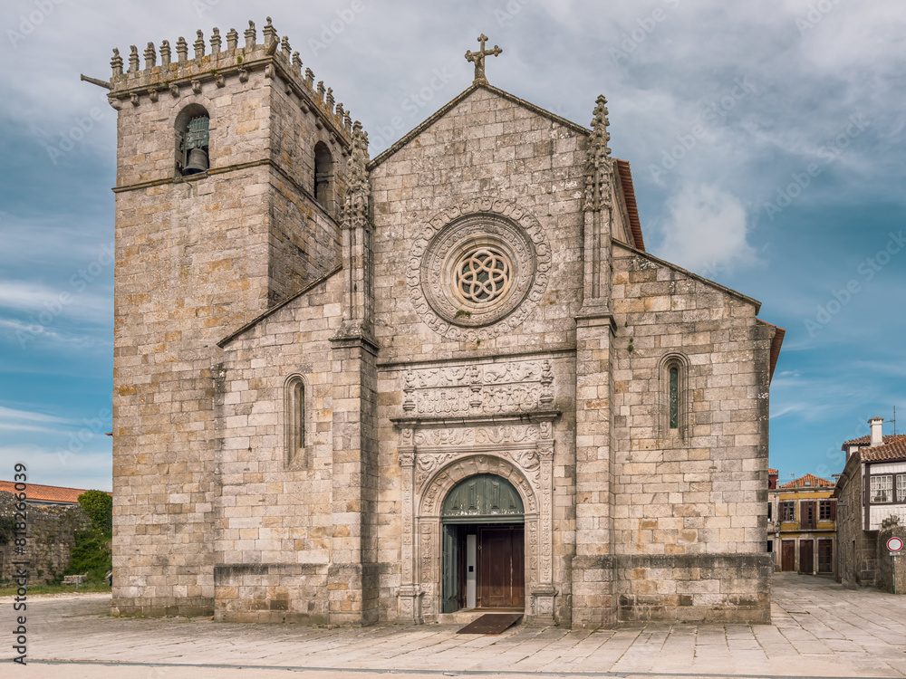 Fototapeta premium The Mother Church of Caminha, Viana do Castelo district. Gothic church in Caminha, north of Portugal
