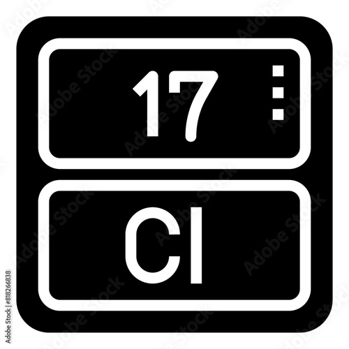 CHLORINE,periodic table,chemistry,science,element.svg