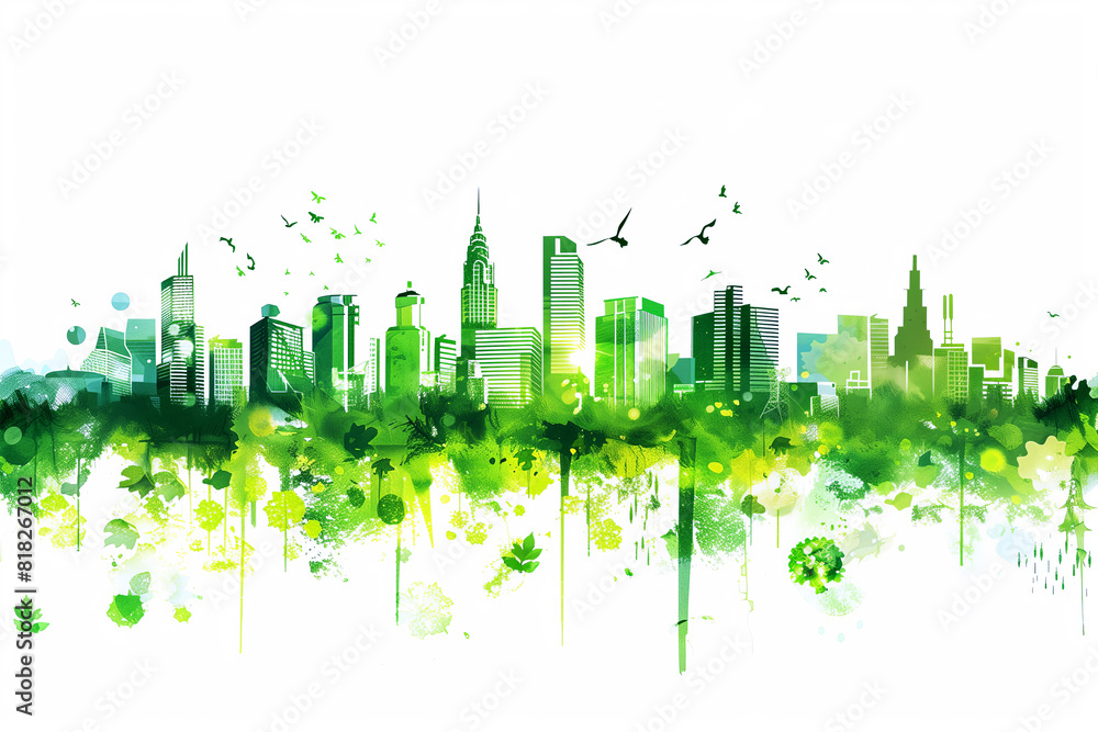 Fototapeta premium Renewable and Eco Friendly citty concept.