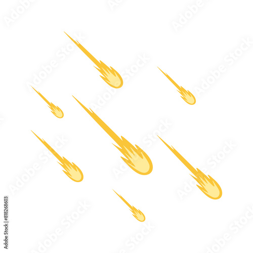 Meteor falling illustration