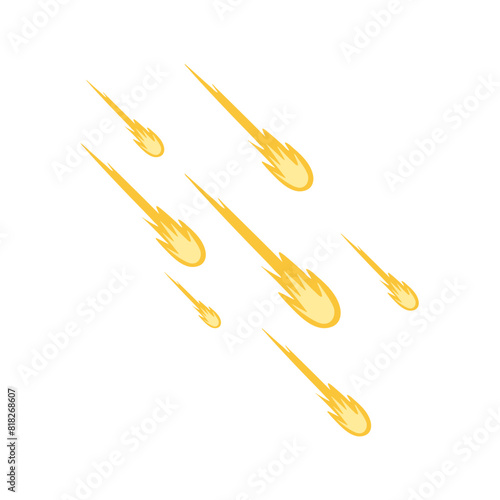 Meteor falling illustration