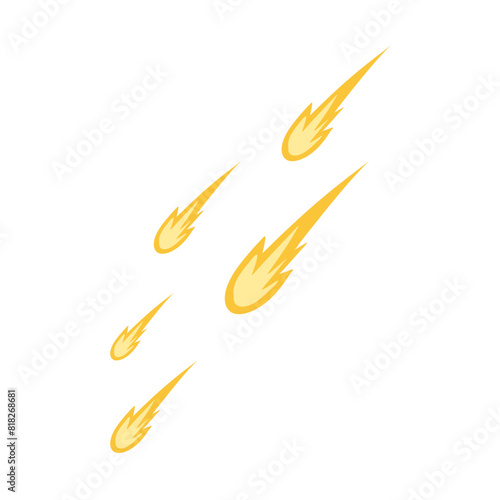 Meteor falling illustration