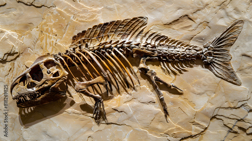 Articulate Depiction of Xiphactinus Fossil Unearthed from Ancient Marine Sediments