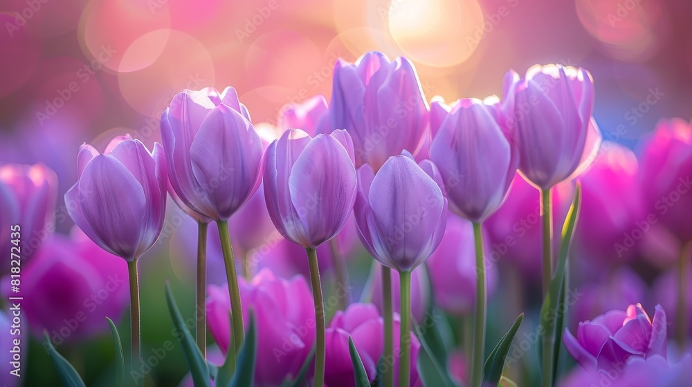 A bunch of purple flowers with a pink background A bunch of purple flowers with a pink background