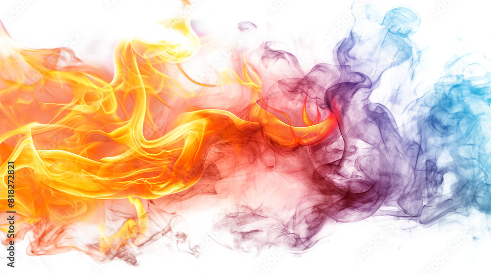 Destructive Power of Fire with Colorful Smoke and Flames isolated on a transparent background Destructive Power of Fire with Colorful Smoke and Flames isolated on a transparent background