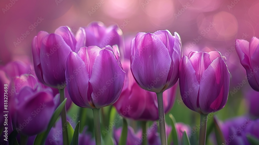 A bunch of purple flowers are in a field A bunch of purple flowers are in a field