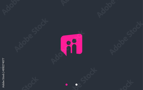 chat dating logo design vector silhouette illustration