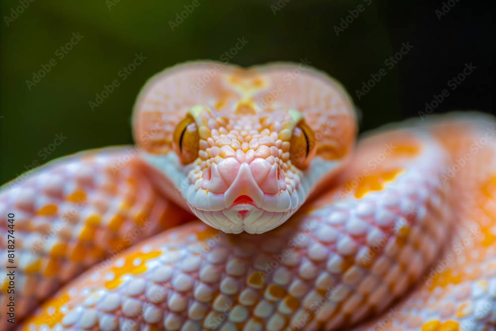 Fototapeta premium A close up of a snake with a very long neck and a very long tongue