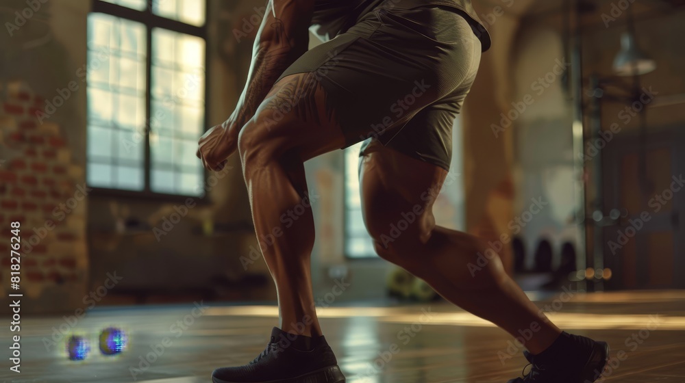 Athlete in gym performing intense workout with dumbbells, showcasing strength, endurance, and dedication in a motivational fitness environment. Athlete in gym performing intense workout with dumbbells, showcasing strength, endurance, and dedication in a motivational fitness environment.