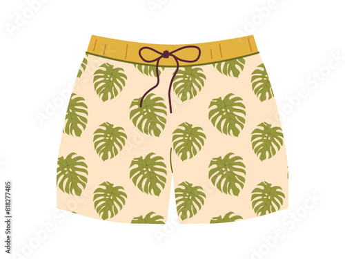 Men swim trunks and underpants. Colorful underwear clothing. Classic underclothing isolated models