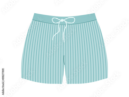 Men swim trunks and underpants. Colorful underwear clothing. Classic underclothing isolated models