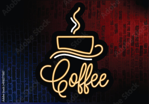 work for neon advertising - coffee