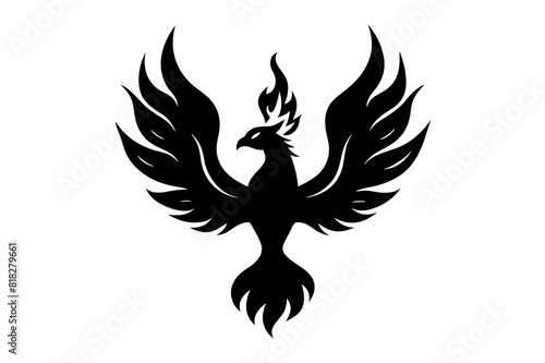  fire fenix vector silhouette illustration © Shiju Graphics