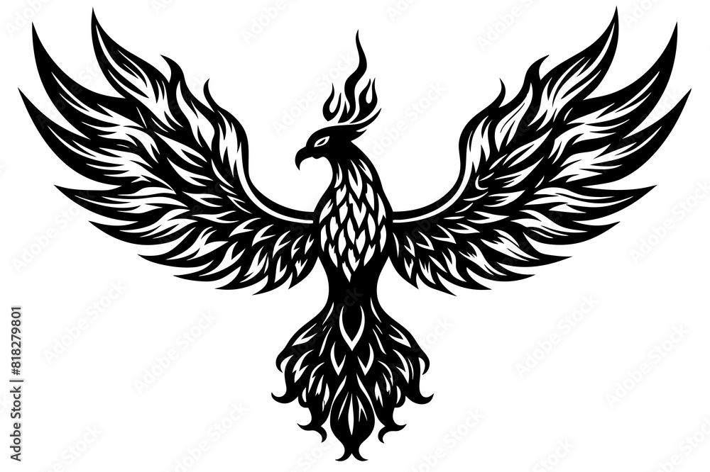 fire fenix vector silhouette illustration fire fenix vector silhouette illustration