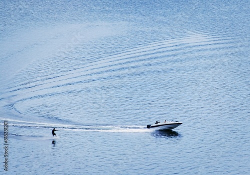 Obraz na plátně Boat Pulling A Water-Skier