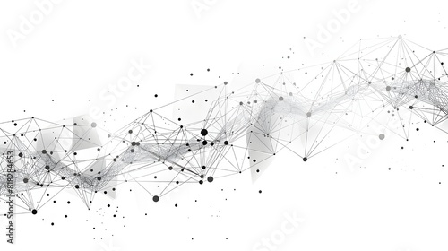 Abstract background polygonal with dots and lines. Vector network and connecting concept.