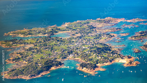 brehat island in french brittany in atlantic ocean and Talbert  photo