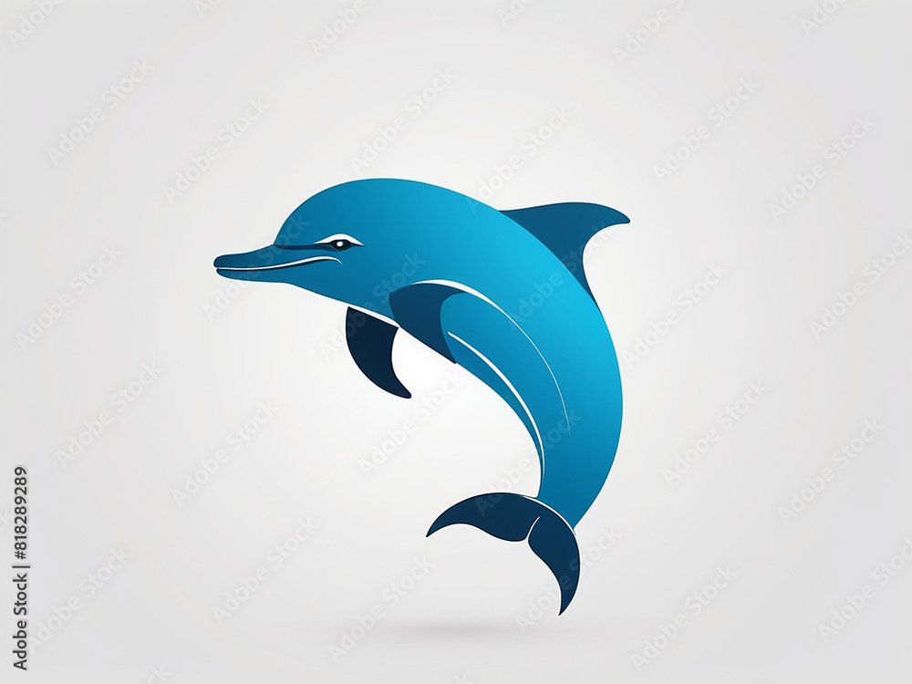 abstract minimalist dolphin art logo for company or brand abstract minimalist dolphin art logo for company or brand