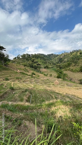 landscape with blue sky