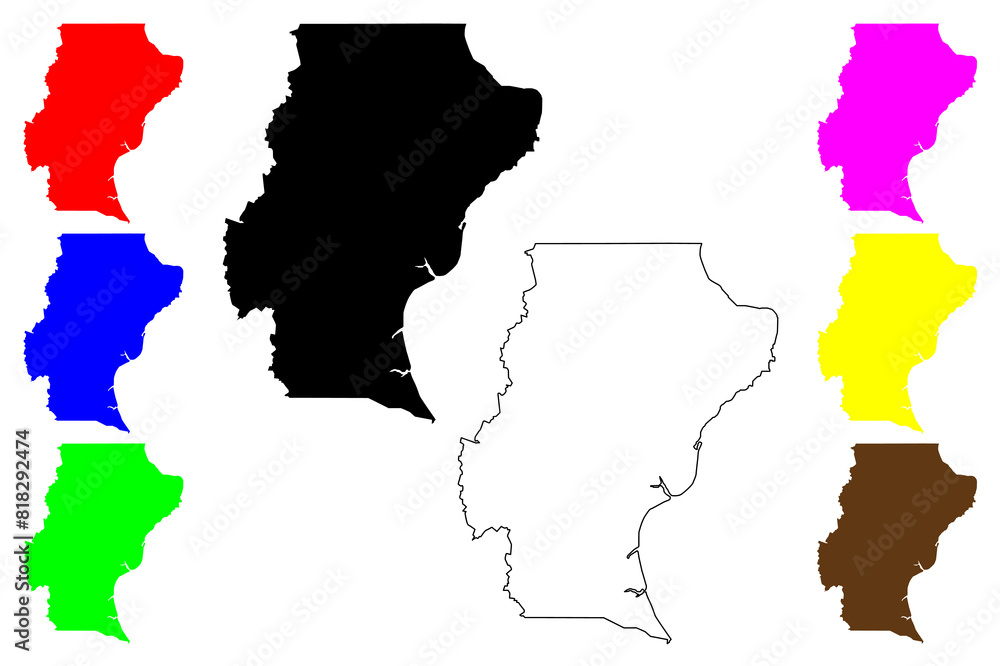 Santa Cruz (Region of Argentina, Argentine Republic, Provinces of Argentina) map vector illustration, scribble sketch Santa Cruz Province map Santa Cruz (Region of Argentina, Argentine Republic, Provinces of Argentina) map vector illustration, scribble sketch Santa Cruz Province map