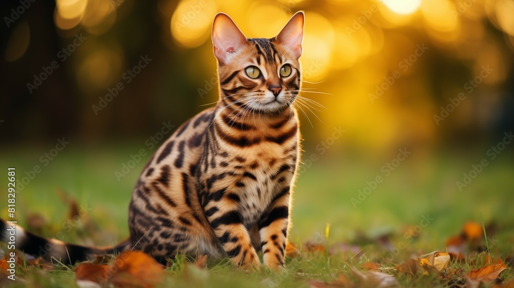 Picture of a cute cat with blurred background Created with Generative AI technology. Picture of a cute cat with blurred background Created with Generative AI technology.