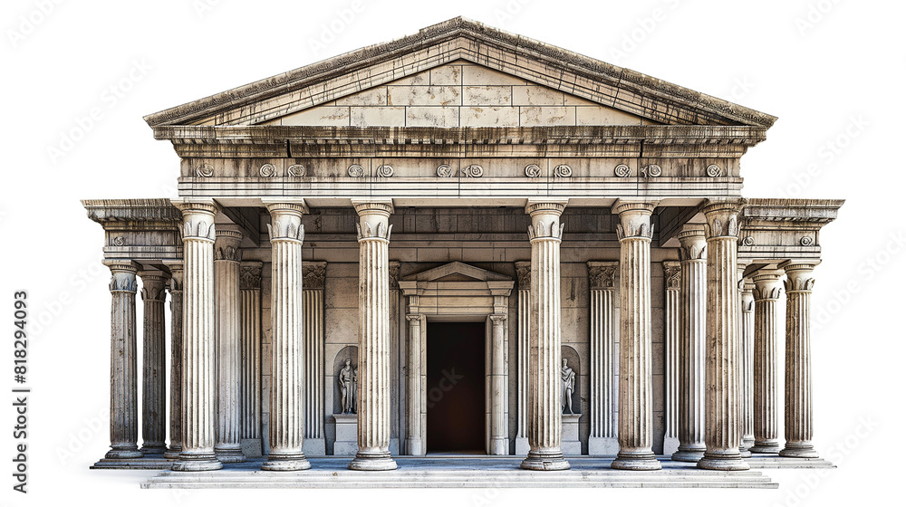 Fototapeta premium The Roman Temple of Hercules isolated on a transparent background