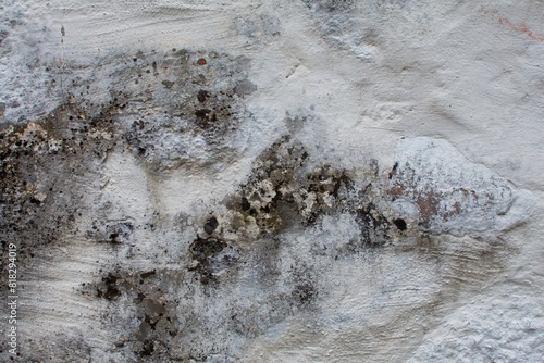 Old white weathered wall with grungy pattern