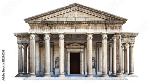 The Roman Temple of Hercules isolated on a transparent background photo