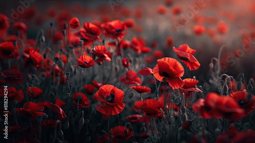 Blooming Remembrance  Red Poppies Commemorate Fallen Soldiers  Lives