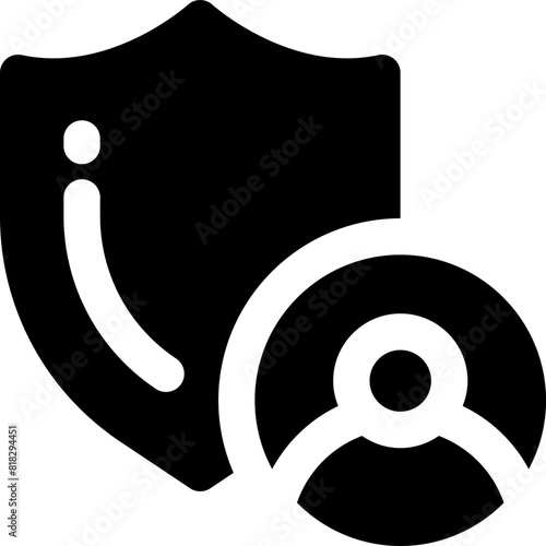 employee protection icon. vector glyph icon for your website, mobile, presentation, and logo design.