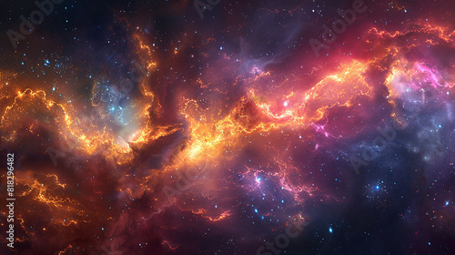 Cosmic Light Waves Exploring Nebula Art in the Vast Expanse of Space Through Mesmerizing Astrophotography